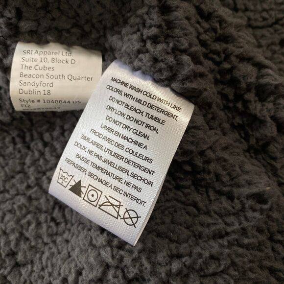 CAT Caterpillar Sherpa Lined Canvas Vest Adult Medium M Black Outdoor Workwear - Picture 15 of 16